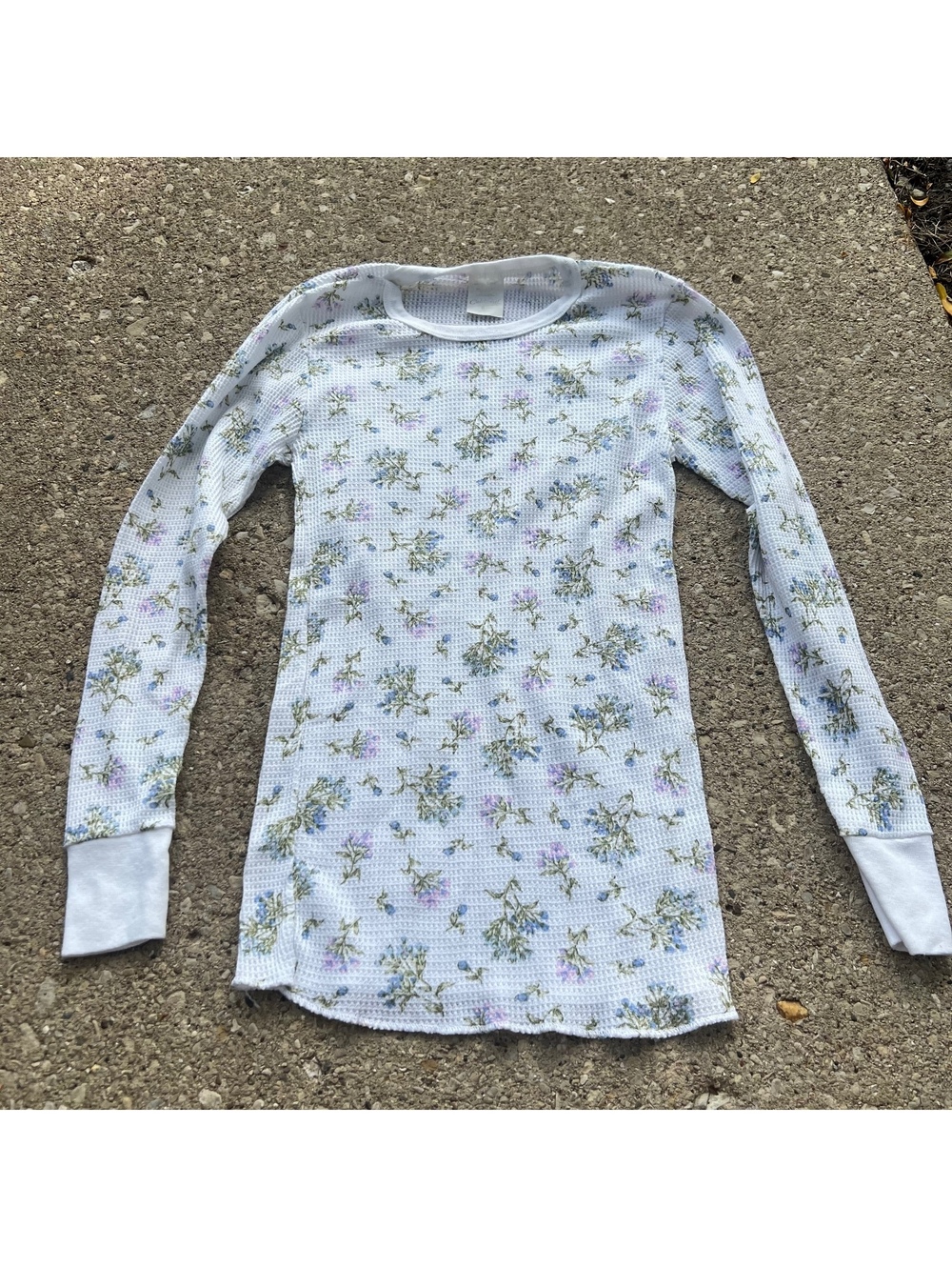 Y2K coquette floral fitted long sleeve tee